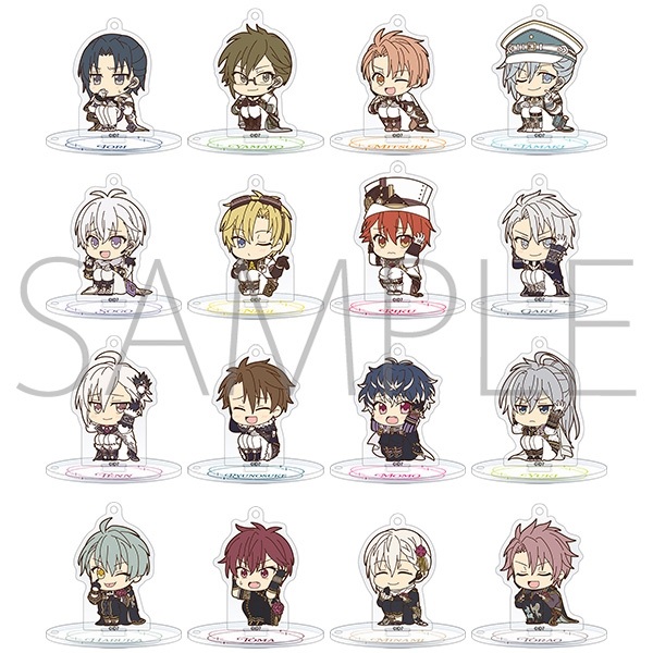 【アイドリッシュセブン】 キーホルダー B16◆ｽﾀﾝﾄﾞ付ｱｸｷｰCL原ViVimus BLACK or WH~